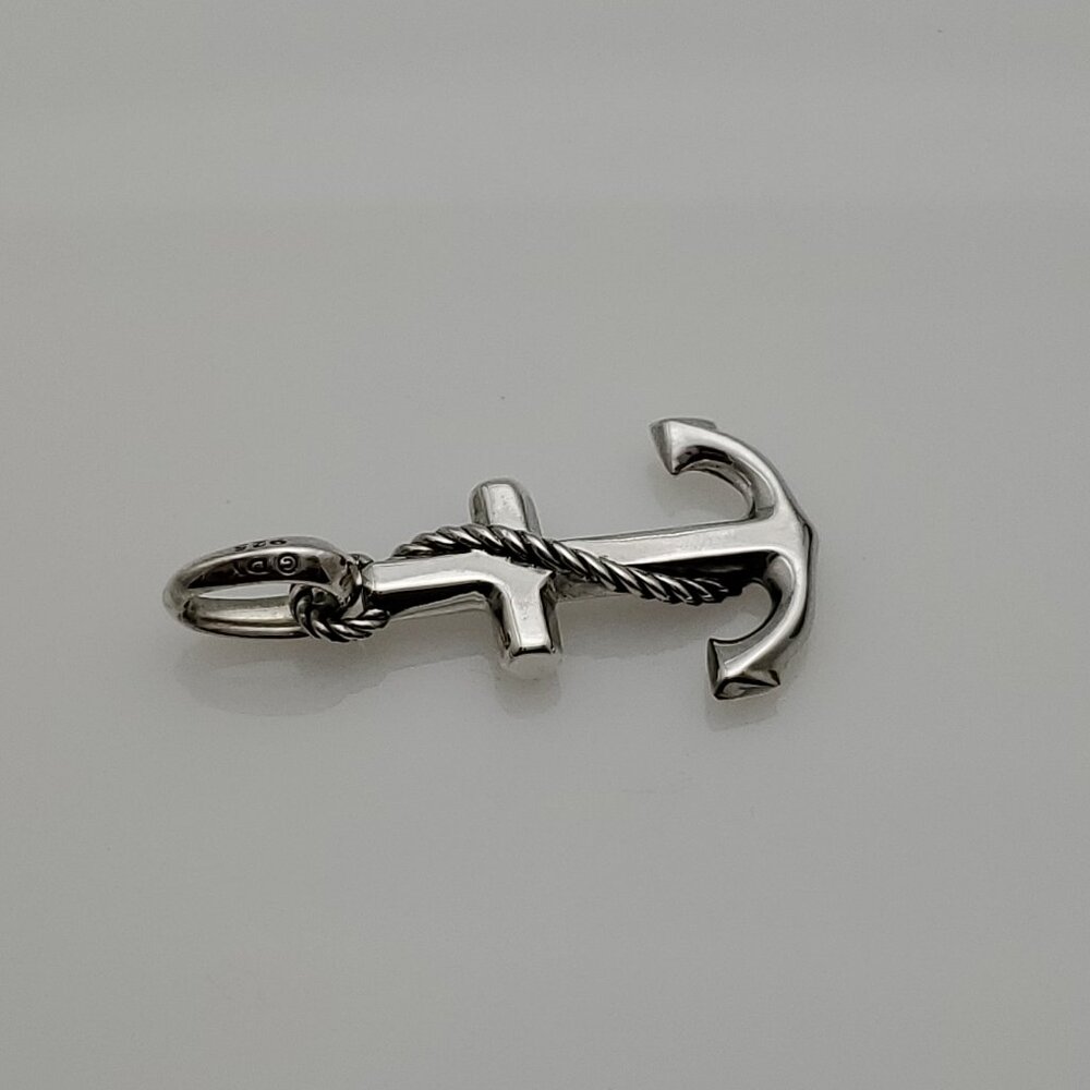 David Yurman Sterling Silver Maritime Anchor Amulet Pendant